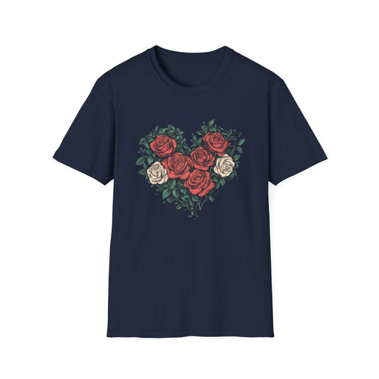 Pink and Red Heart Roses  – T-shirt