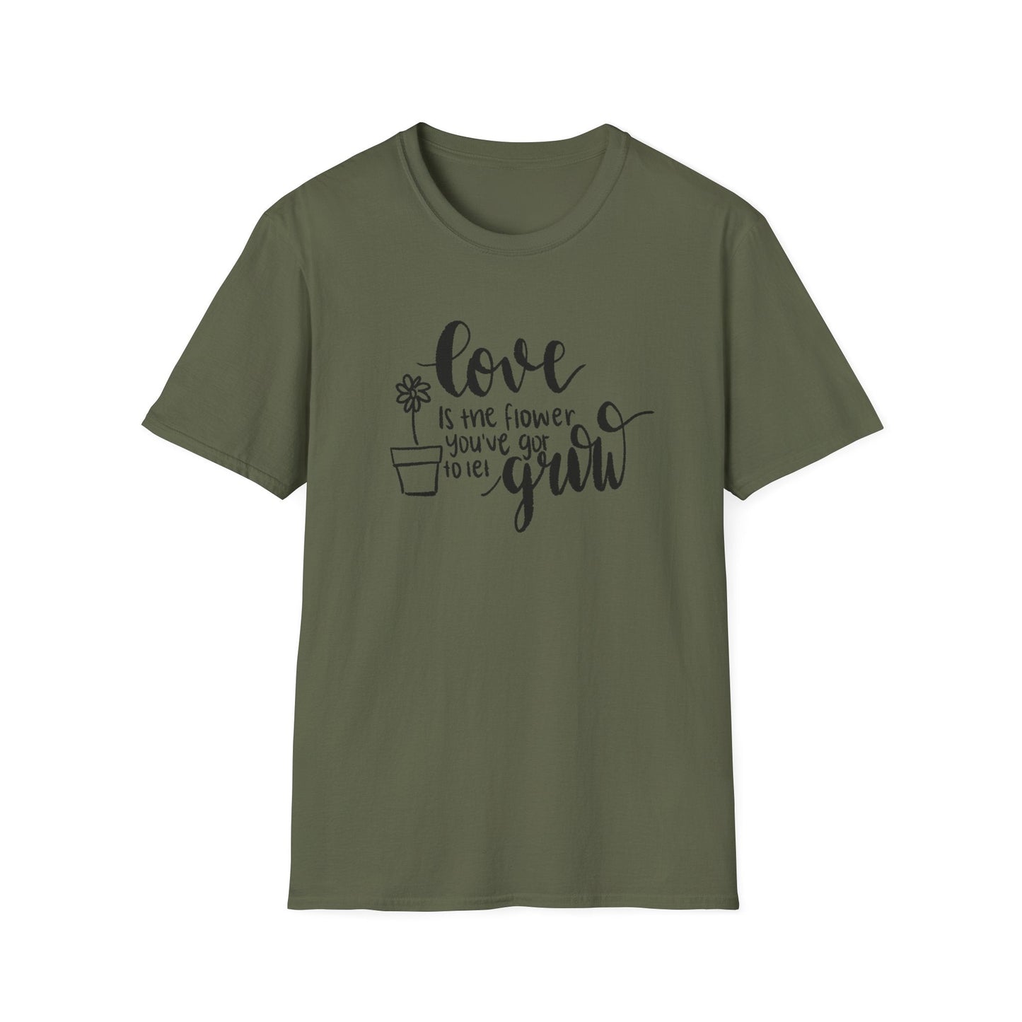 Love is the Flower You've Got to Let Grow  – Black – T-shirt