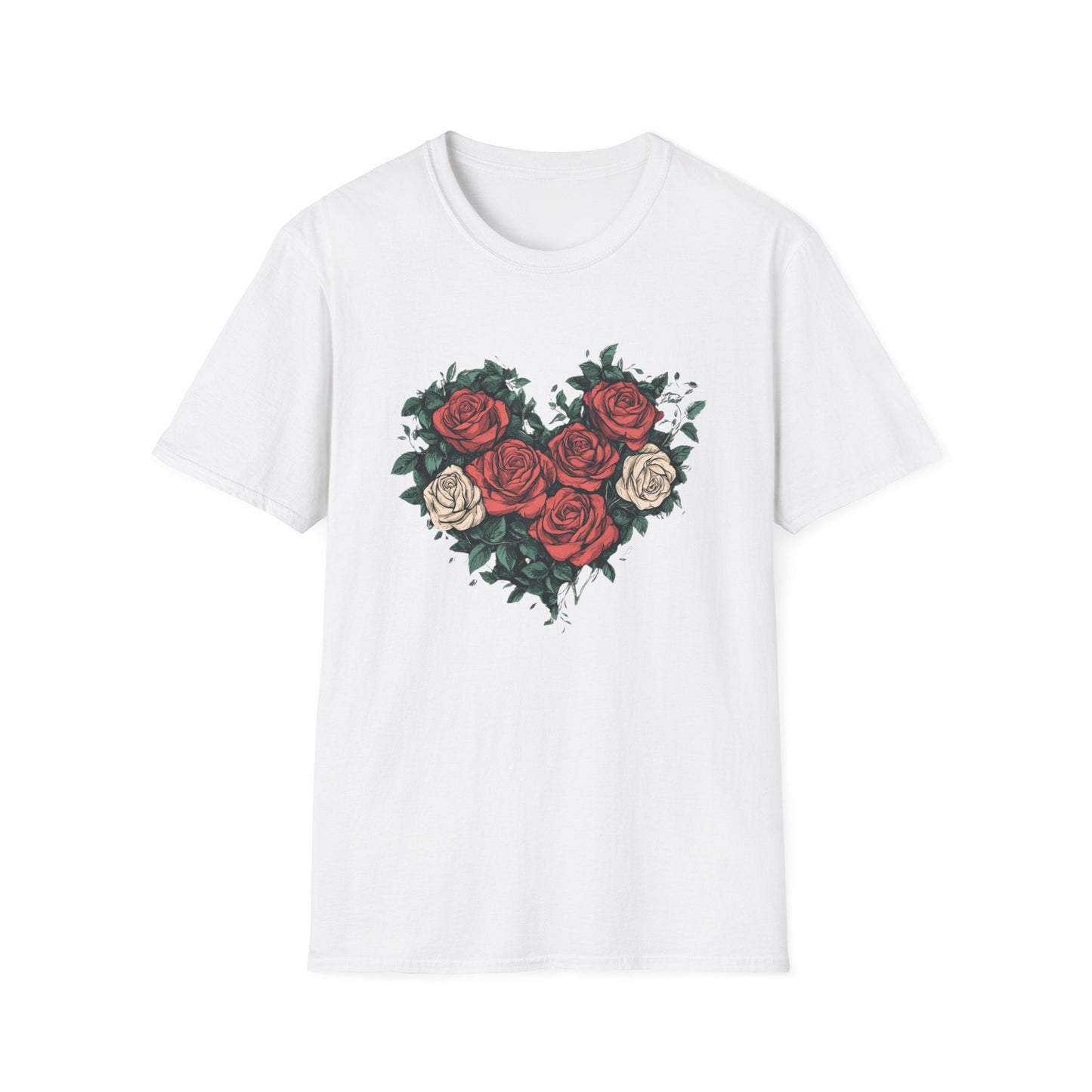Pink and Red Heart Roses  – T-shirt