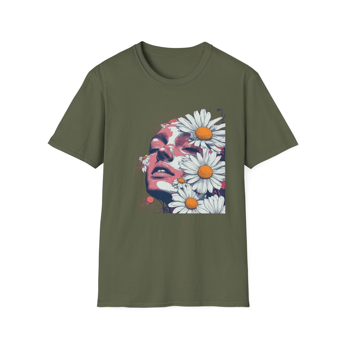 White Mysterious Daisies  – T-shirt