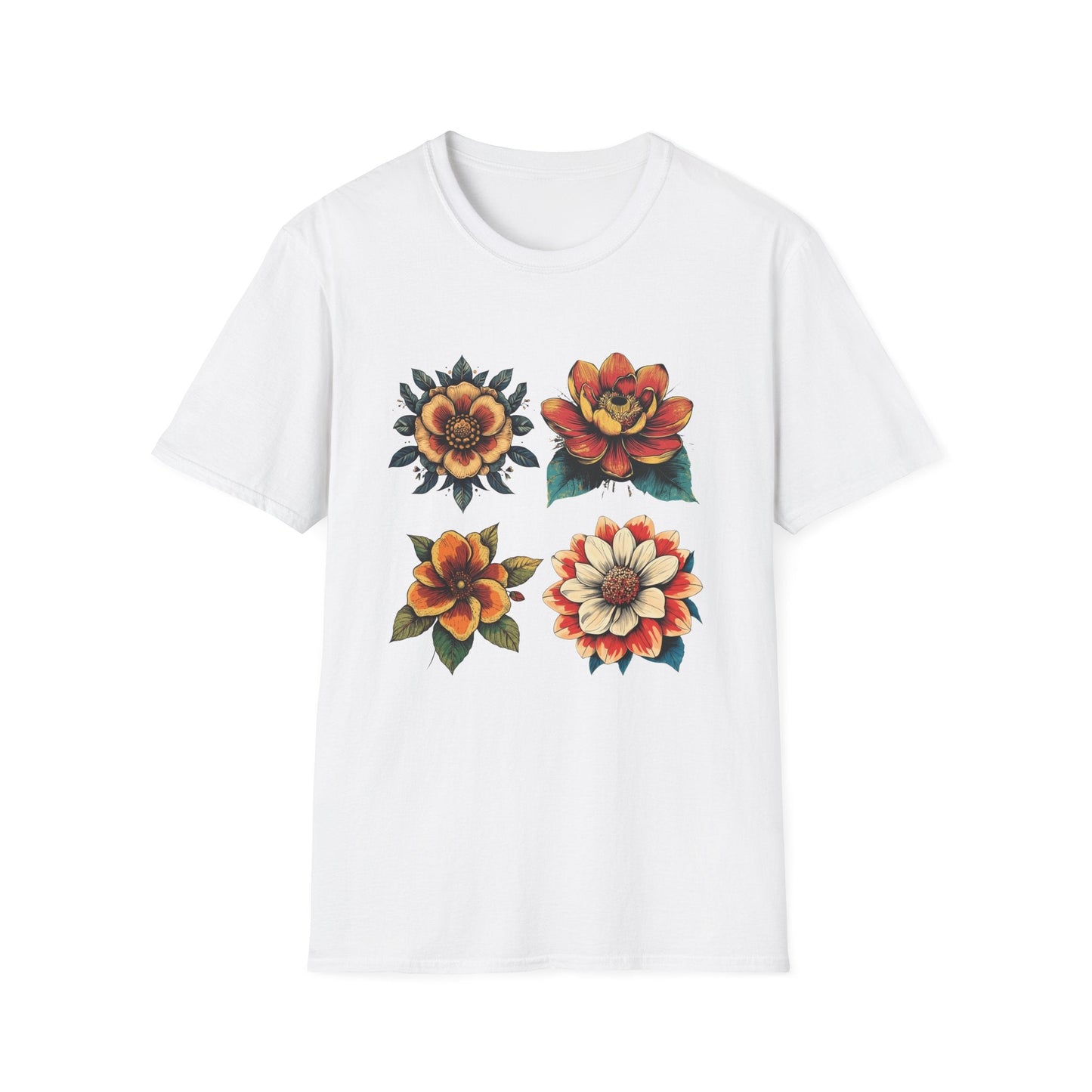 Retro Flowers  – T-shirt