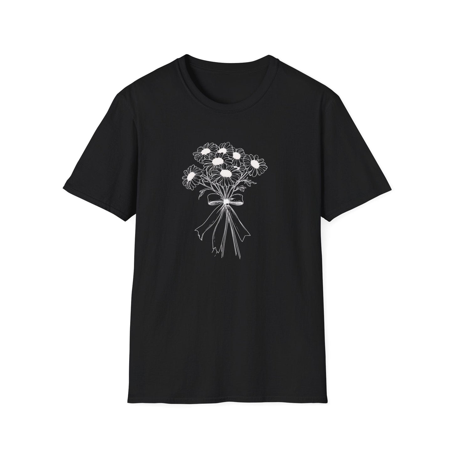 Colorless Sunflower Bouquet  – White – T-shirt