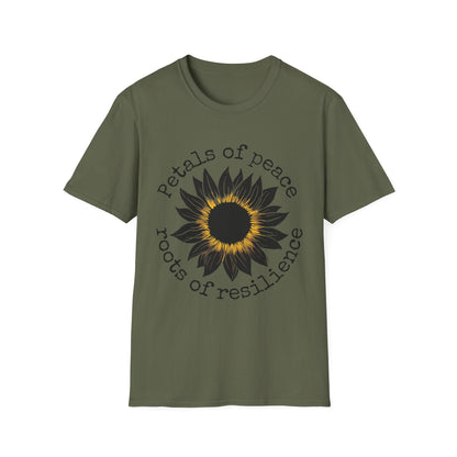 "Petals of Peace, Roots of Resilience" Black & Yellow Sunflower