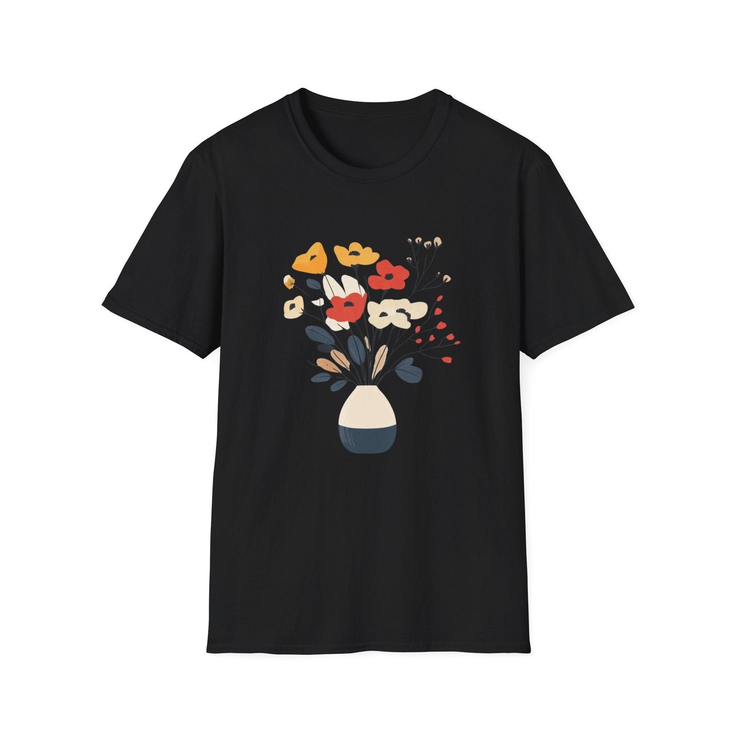 Warm Coloured Flowers in a Vase  – T-shirt
