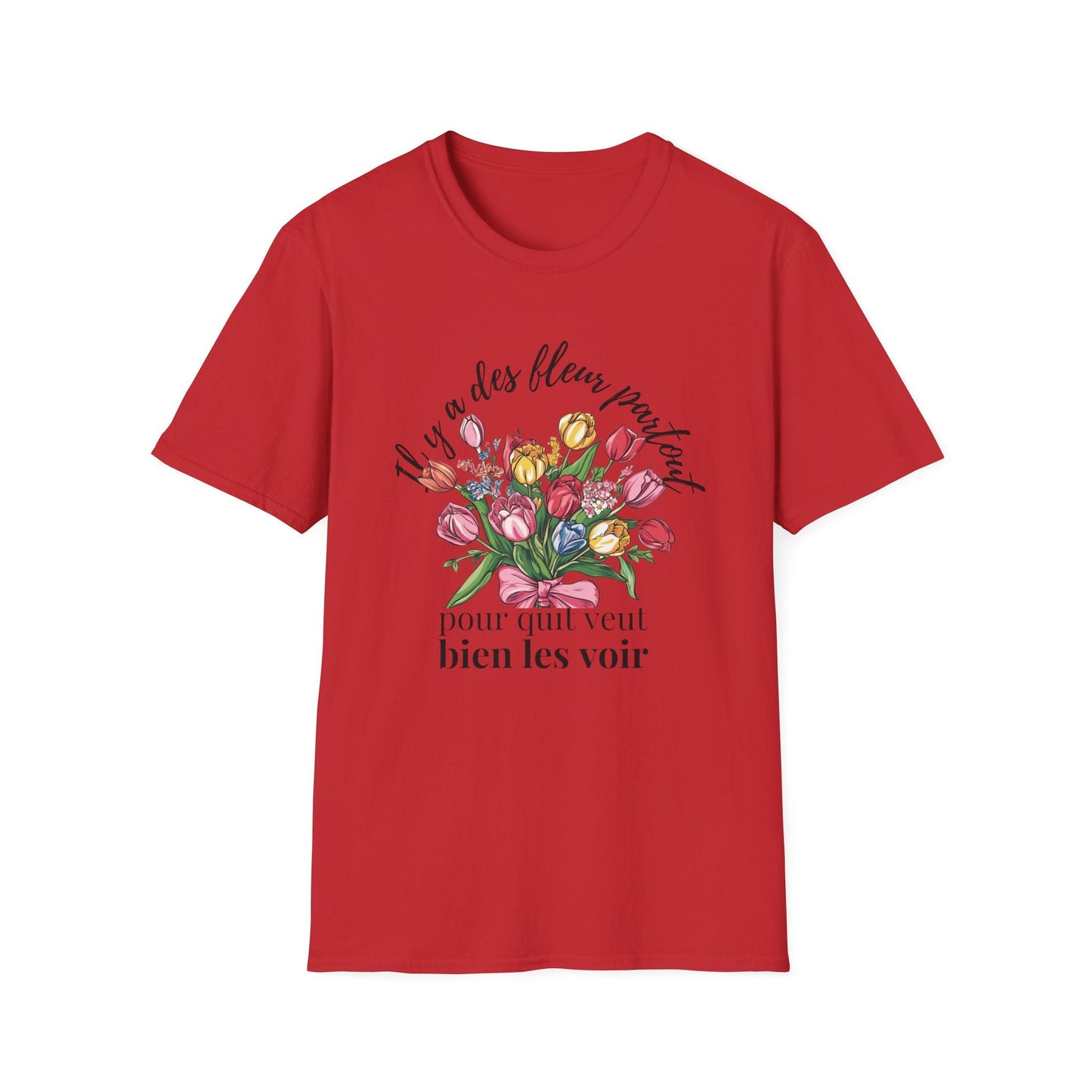 There Are Always Flowers for Those Who Want to See Them! - Black Text  – T-shirt