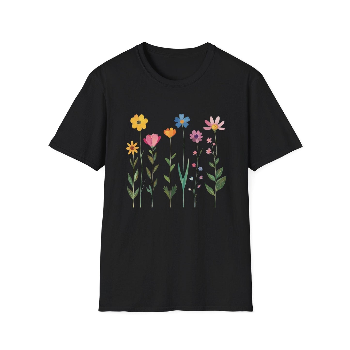 Burst of Colorful Flowers  – T-shirt