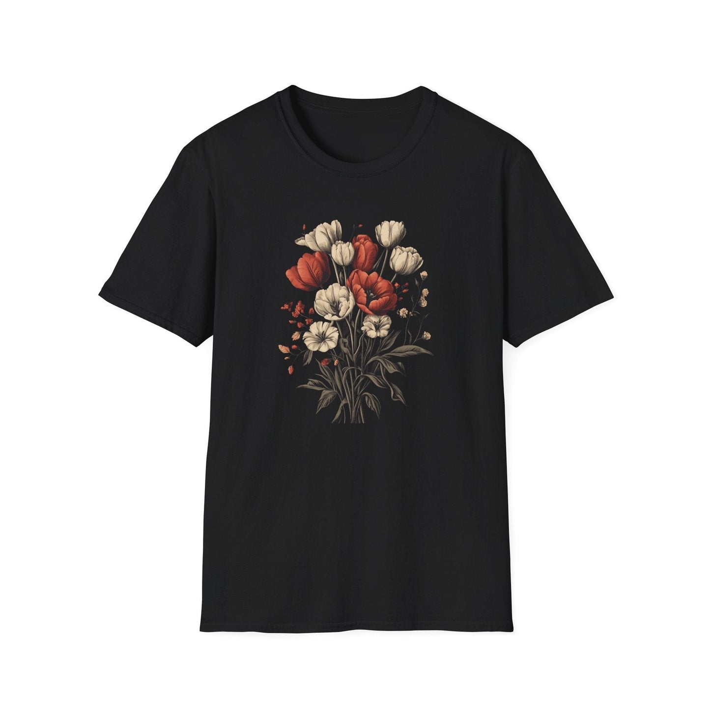 Dark Tulip Flowers  – T-shirt
