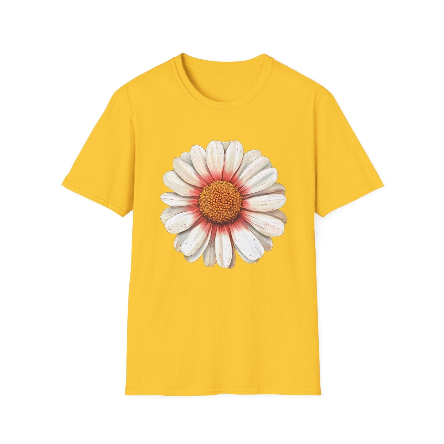 Daisy with Orange Disk Flowers and Red Petal Base  – T-shirt