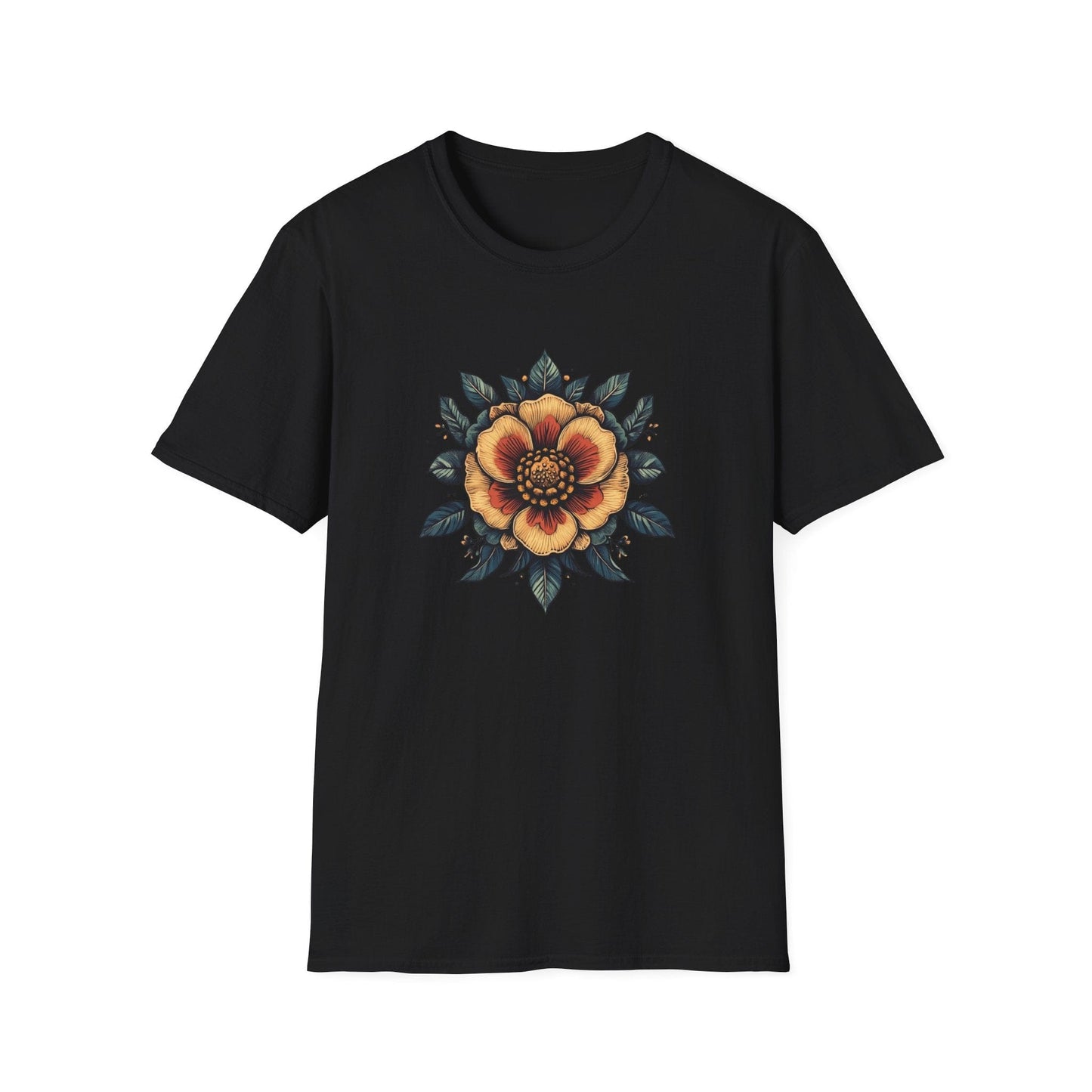 Yellow Retro Flower – T-shirt