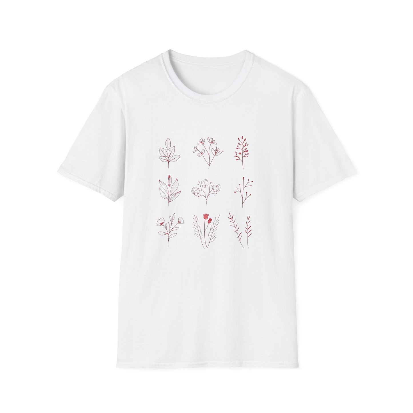 Sketch Sketch Flowers – Red – T-shirt