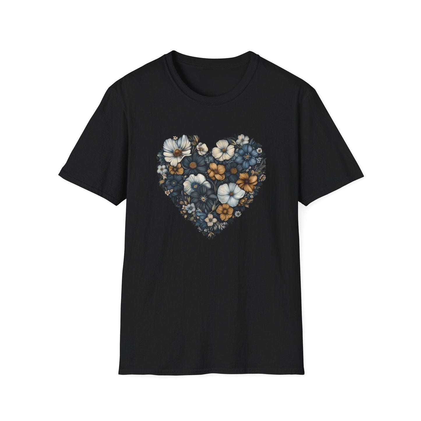 Blue, White and Yellow Heart  – T-shirt