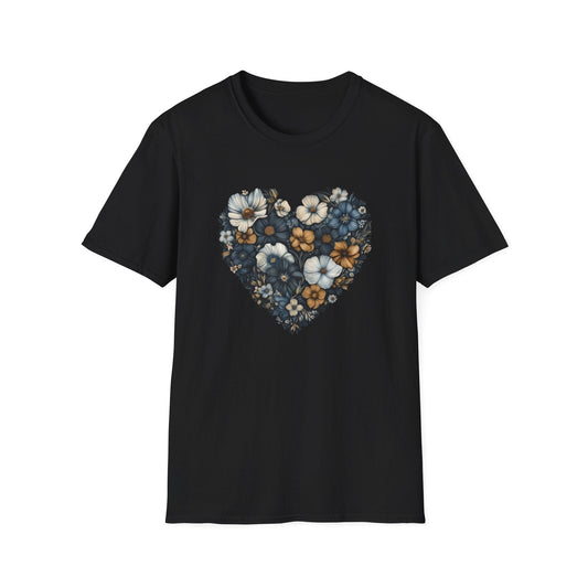 Blue, White and Yellow Heart  – T-shirt