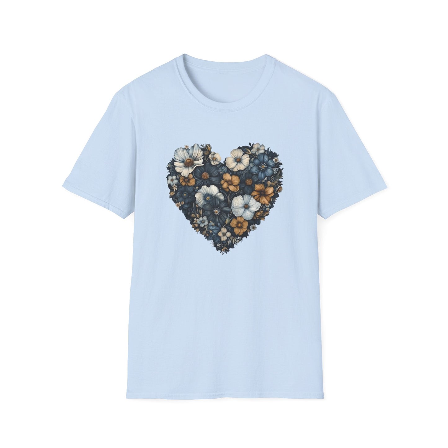 Blue, White and Yellow Heart  – T-shirt