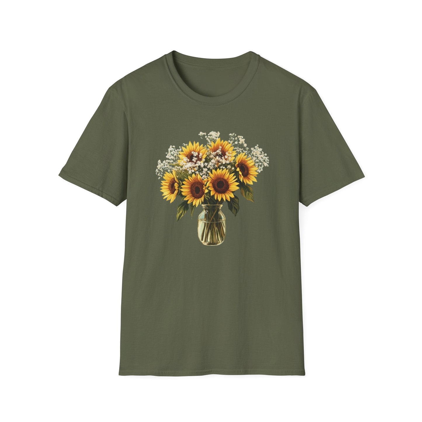 Beautiful Sunflowers in a Vase  – T-shirt