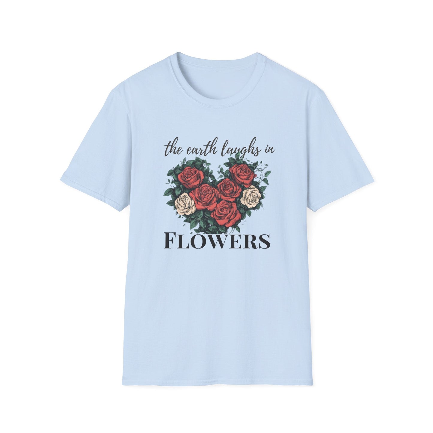 Heart Shape Rose Design  – T-shirt